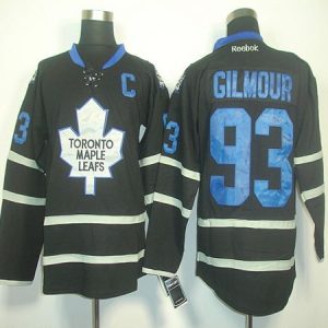 Maple Leafs #93 Doug Gilmour Black Ice Stitched Jersey