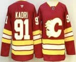 Calgary Flames #91 Nazem Kadri Red Authentic Jersey