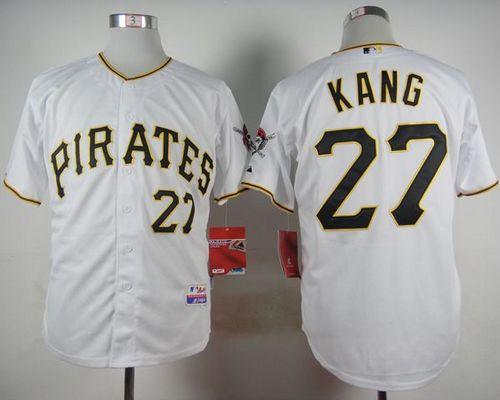 Pirates #27 Jung-Ho Kang White Cool Base Stitched Jersey