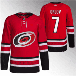 Carolina Hurricanes #7 Dmitry Orlov Red Stitched Jersey