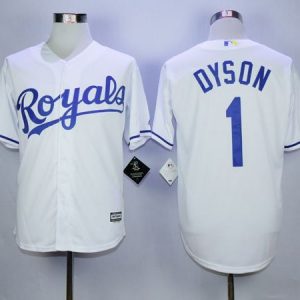 Royals #1 Jarrod Dyson White New Cool Base Stitched Jersey