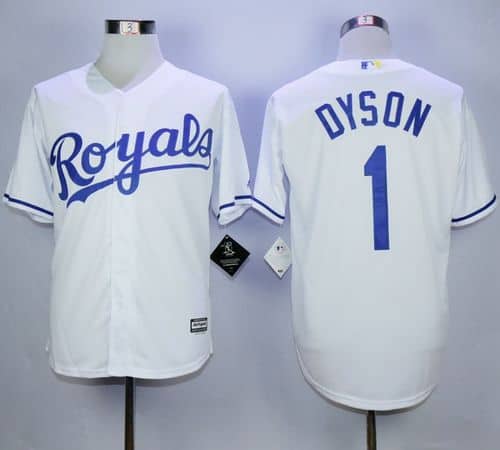 Royals #1 Jarrod Dyson White New Cool Base Stitched Jersey