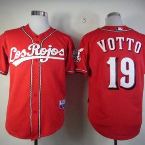 Reds #19 Joey Votto Red Alternate Los Rojos Cool Base Stitched Jersey