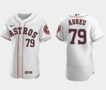Houston Astros #79 Jos¨¦ Abreu White Flex Base Stitched Jersey