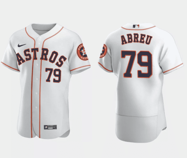 Houston Astros #79 Jos¨¦ Abreu White Flex Base Stitched Jersey