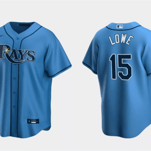 Tampa Bay Rays #15 Josh Lowe Light Blue Cool Base Stitched Jersey