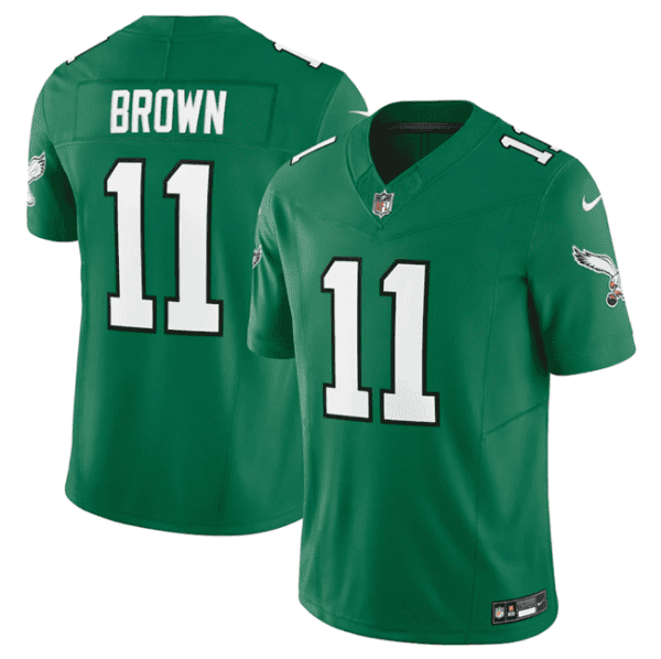 Philadelphia Eagles #11 A. J. Brown Green 2023 F.U.S.E. Vapor Untouchable Stitched Jersey