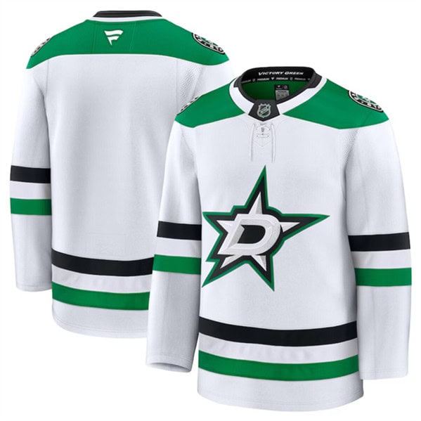 Dallas Stars Blank White 2024-25 Away Stitched Jersey