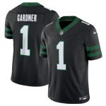 New York Jets #1 Ahmad Sauce Gardner Black 2024 F.U.S.E. Vapor Untouchable Limited Stitched Jersey