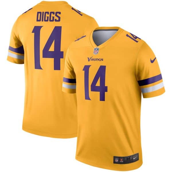 Minnesota Vikings #14 Stefon Diggs Gold Inverted Legend Jersey