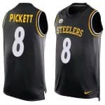 Pittsburgh Steelers #8 Kenny Pickett Black Tank Top Stitched Jersey