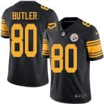 Steelers #80 Jack Butler Black Stitched Limited Rush Nike Jersey