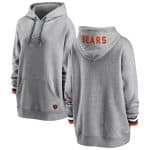 Chicago Bears WEAR By Erin Andrews Heathered Gray Pullover Fleece Hoodie(Run Small)