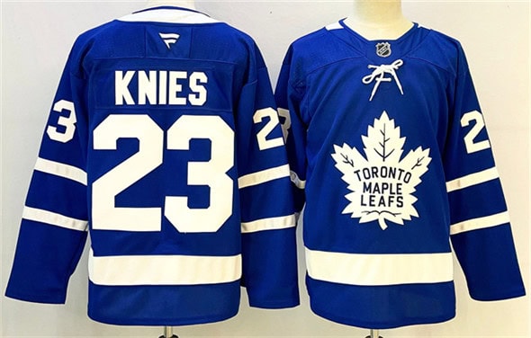 Toronto Maple Leafs #23 Matthew Knies Blue 2024-25 Stitched Jersey