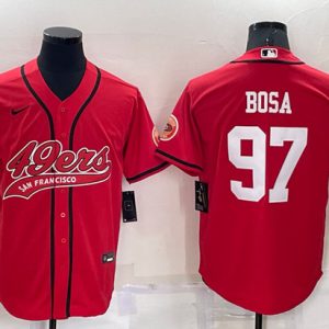 San Francisco 49ers #97 Nick Bosa Red Cool Base Stitched Baseball Jersey