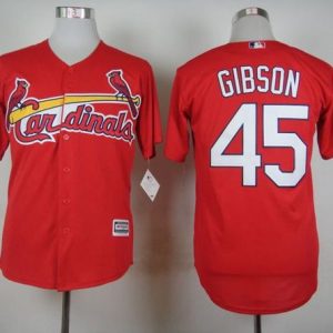 Cardinals #45 Bob Gibson Red Cool Base Stitched Jersey