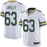 Packers #63 Corey Linsley White Stitched Limited Rush Nike Jersey