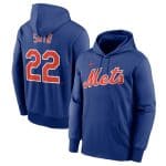 New York Mets #22 Juan Soto Royal Name Number Pullover Hoodie