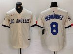 Brooklyn Dodgers #8 Enrique Hernandez Cream Stitched Jersey