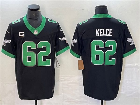 Philadelphia Eagles #62 Jason Kelce Black 2023 F.U.S.E. With 4-Star C Patch Vapor Untouchable Limited Stitched Jersey
