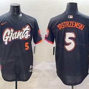 San Francisco Giants #5 Mike Yastrzemski Anthracite 2025 City Connect Limited Stitched Jersey