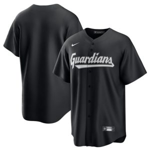 Cleveland Guardians Blank Black Lights Out Limited Stitched Jersey