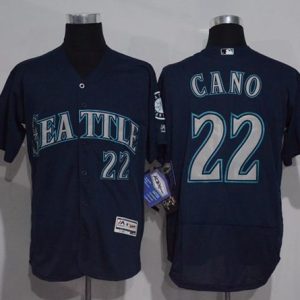 Mariners #22 Robinson Cano Navy Blue Flexbase Authentic Collection Stitched Jersey