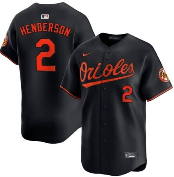 Baltimore Orioles #2 Gunnar Henderson Black Alternate Limited Stitched Jersey