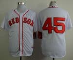 Red Sox #45 Pedro Martinez White Cool Base Stitched Jersey