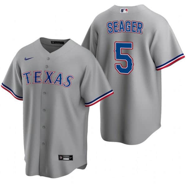 Texas Rangers #5 Corey Seager Gray Cool Base Stitched Baseball Jersey