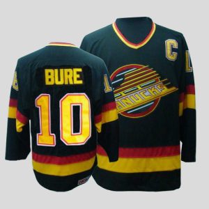 Canucks #10 Pavel Bure CCM Throwback Stitched Black Jersey
