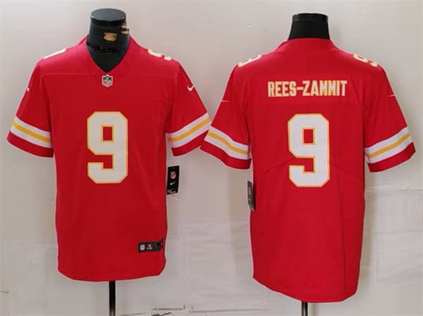 Kansas City Chiefs #9 Louis Rees-Zammit Red Vapor Untouchable Limited Stitched Jersey