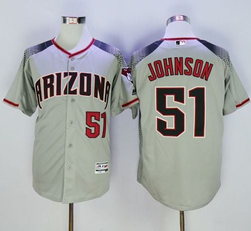 Diamondbacks #51 Randy Johnson Gray Brick New Cool Base Stitched Jersey