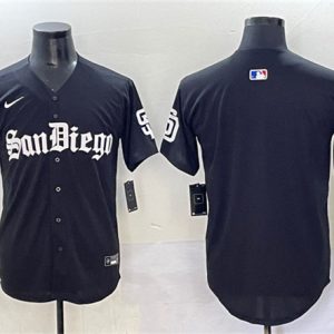 San Diego Padres Blank Black Gothic Edition Vapor Limited Stitched Jersey