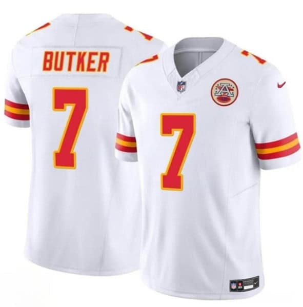 Kansas City Chiefs #7 Harrison Butker White 2024 F.U.S.E Vapor Untouchable Limited Stitched Jersey
