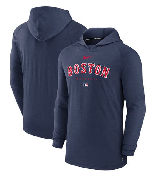 Boston Red Sox Navy Dri-FIT Early Work Pullover Hoodie