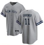 New York Yankees #11 Brett Gardner Grey Stitched Jersey.