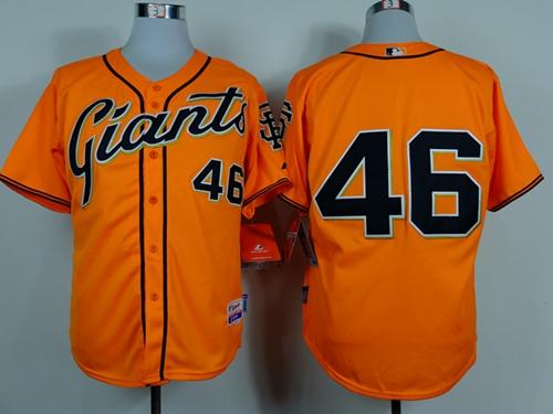 Giants #46 Santiago Casilla Orange Alternate Cool Base Stitched Jersey