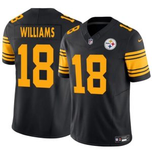 Pittsburgh Steelers #18 Mike Williams Black 2024 F.U.S.E. Color Rush Limited Stitched Jersey