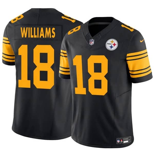 Pittsburgh Steelers #18 Mike Williams Black 2024 F.U.S.E. Color Rush Limited Stitched Jersey