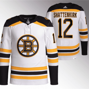 Boston Bruins #12 Kevin Shattenkirk White Stitched Jersey