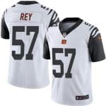Bengals #57 Vincent Rey White Stitched Limited Rush Nike Jersey