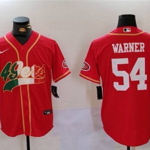 San Francisco 49ers #54 Fred Warner Red Mexico With Patch Stitched Jersey