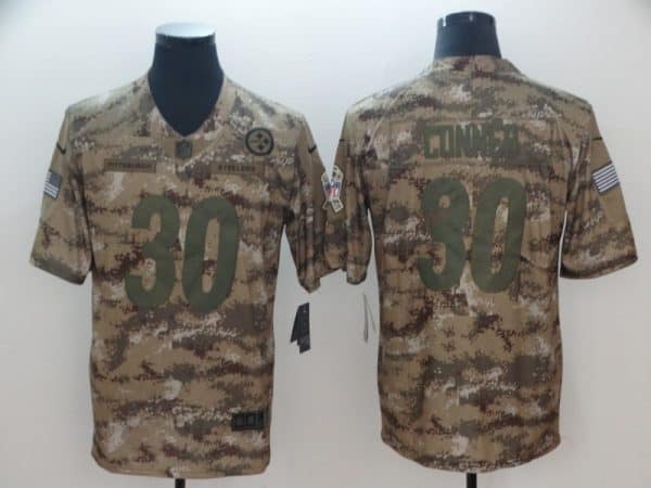 Steelers #30 James Conner 2018 Camo Salute to Service Limited Stitched Jersey