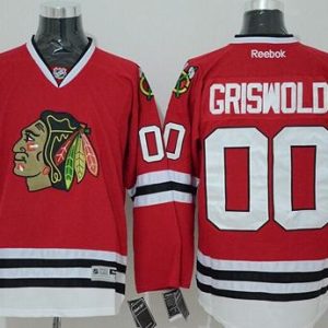 Blackhawks #00 Clark Griswold Red Home Stitched Jersey