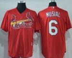 Cardinals #6 Stan Musial Red New Cool Base Stitched Jersey