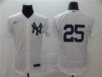 New York Yankees #25 Gleyber Torres White Flex Base Stitched Jersey