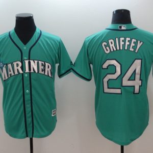 Seattle Mariners #24 Ken Griffey Jr. Green Alternate Cool Base Stitched Jersey