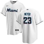 Miami Marlins #23 Max Meyer White Cool Base Stitched Jersey