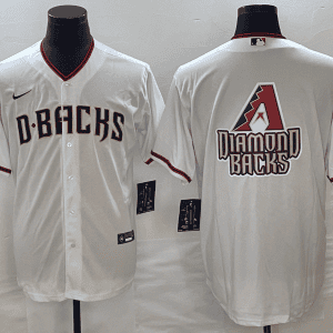 Arizona Diamondbacks White Team Big Logo Cool Base Stitched Jersey